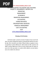 Download Report on Job Rotation by Sophia Ali SN15684596 doc pdf