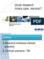 How Can Clinical Research Improve Primary Care Service _FMSC 2013