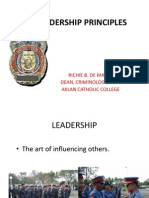 Leadership Principles: Richie B. de Mateo Dean, Criminology Dept. Aklan Catholic College