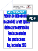 135254975 Precio Mano de Obra Construccion 2013 Venezuela