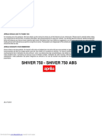 Aprilia Shiver 750 User Manual