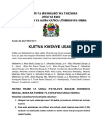 Tangazo La Kuitwa Kwenye Usaili-Dar Es Salaam, Kwa Walioomba Kazi Seriklaini April Mwaka Huu