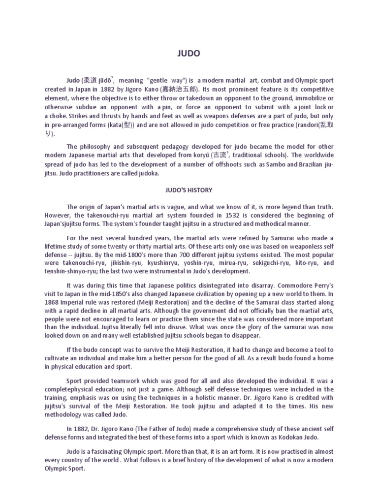 ABOUT JUDO PURPOSE HISTORY PHILOSOPHY PRINCIPLES visual data 3