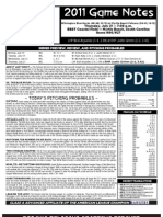 Myrtle Beach Pelicans Game Notes 7-21-2011