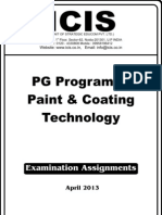 PG Program in Paint & Coating Technology-April-2013