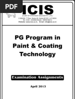 PG Program in Paint & Coating Technology-April-2013