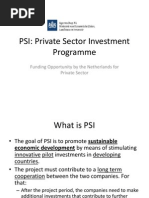 PSI: Private Sector Investment Programme: Funding Opportunity by The Netherlands For Private Sector