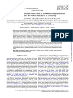 Sustainable utilization and conservation of plant biodiversity in montane ecosystems