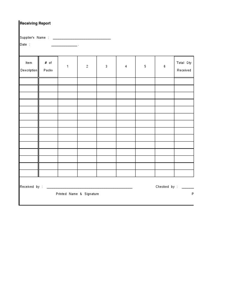 Receiving Report PDF