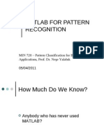 Matlab For Pattern Recognition