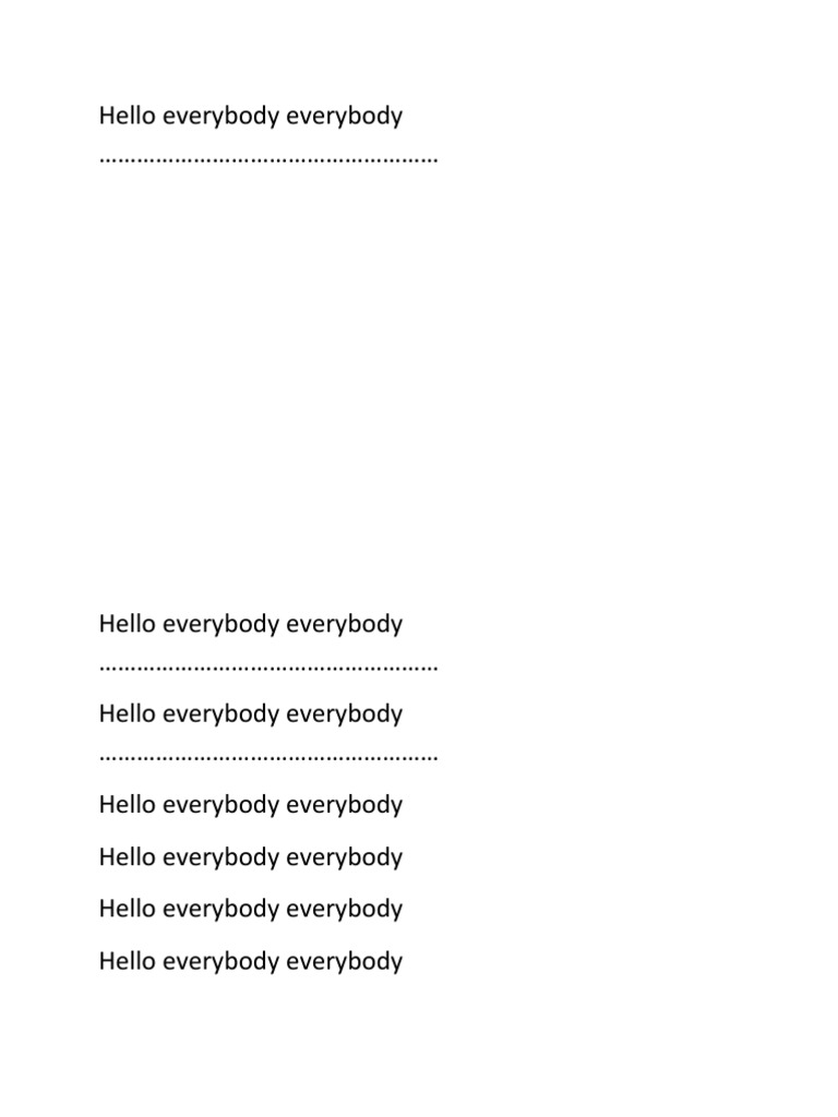 Hello Everybody Everybody | PDF