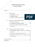 Les Tragedies de Jean Racine Et Le Respect Pour La Doctrine Classique PDF