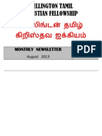 Wellington Tamil Christian Fellowship News Letter - August 2013