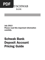 Schwab Bank Deposit Account Pricing Guide