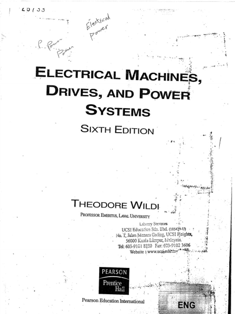 Electrical Machines, Drives, And Power Systems (6th Edition)