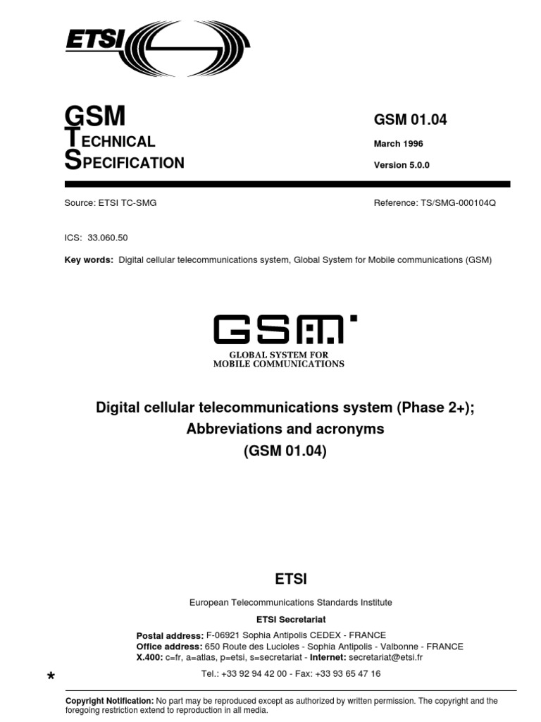 GSM 0104 | PDF | Business