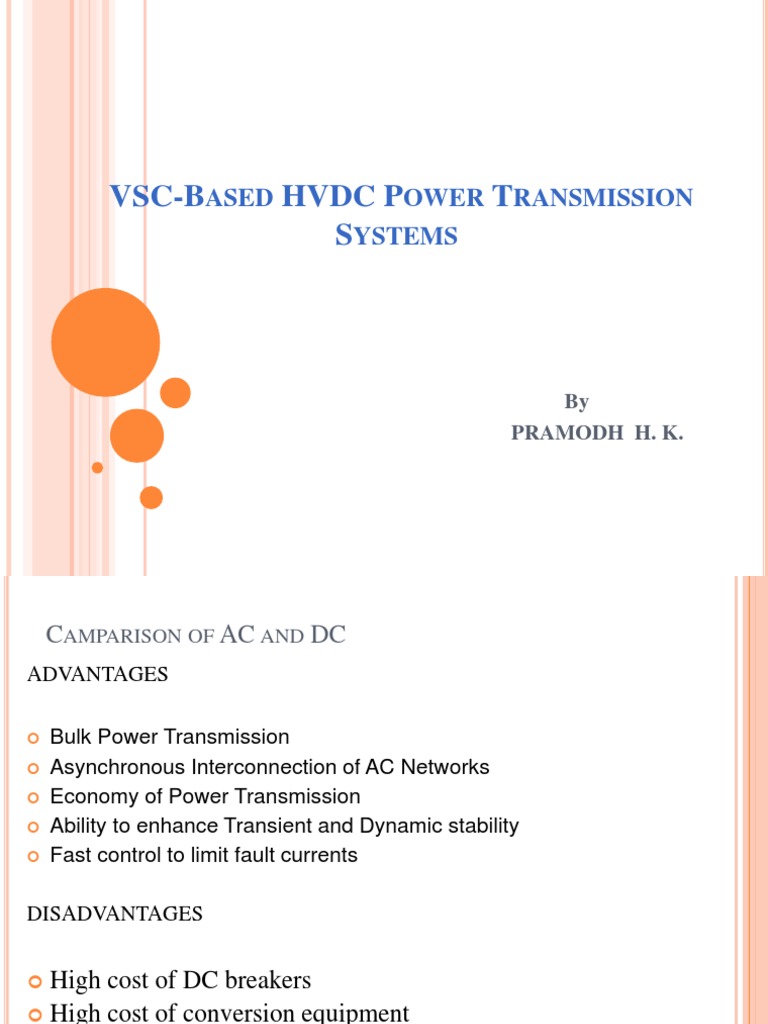 VSC-Based HVDC Power Transmission Systems | PDF | High Voltage Direct ...
