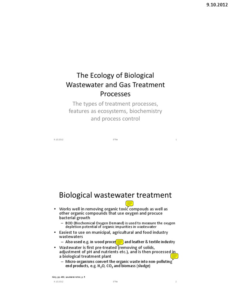 Biological Wastewater Treatment Ecology | PDF | Sewage Treatment ...