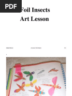 art lesson foil insects