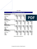 The XYZ Company: Breakdown of Operating Costs