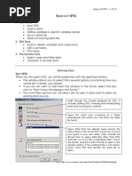 Learn How To: 1. Enter Data: Basics of SPSS