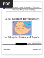 Ethiopia - 2003 - Local Content Development Status and Trends