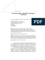 UM OLHAR SOBRE A HISTÓRIA DA QUÍMICA NO BRASIL