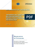 Indicadores Sociodemograficos Productivos Financieros Cochabamba
