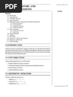 Unit 3 Operators and Expressions