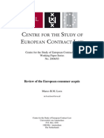 Review of The European Consumer Acquis