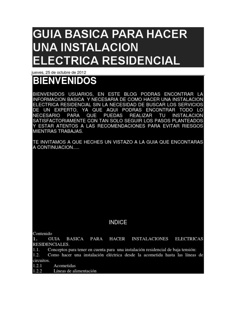 Como hacer una instalacion electrica de una casa paso a paso