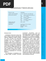 Project profile on Aluminium Fabrications