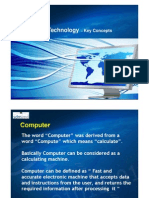 IT Key Concepts: Computer, Computation Process, Information Technology