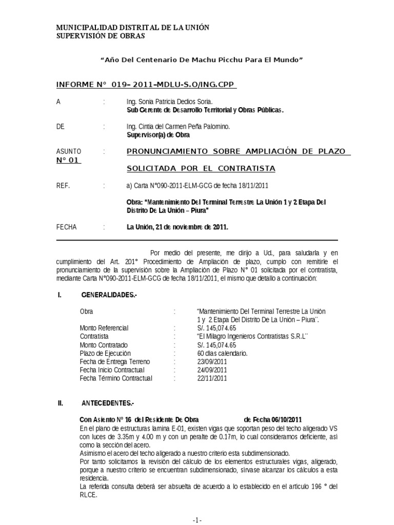 Modelo Informe Supervisor Ampl Plazo 01 Corregido Gobierno Politica