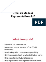 What Do Student Representatives Do?