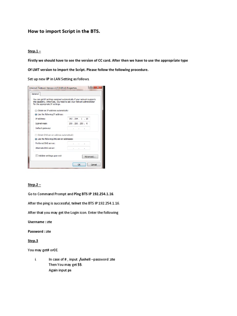 Bts Log in Procedure PDF Login Microsoft Excel
