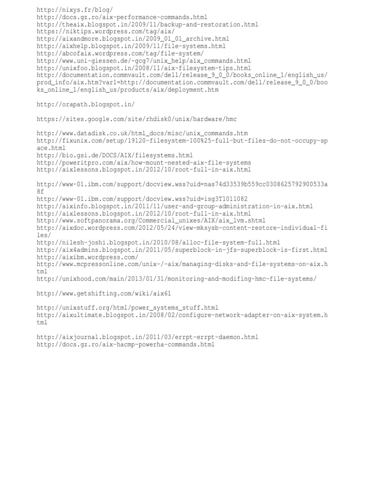AIX File Systems and Commands Guide | PDF