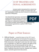 Sources of Treaties and International Agreements