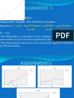 Addictive Model Dependent Variable: PRICE Independent Variable: EPS, Old Price, Dividend Equation