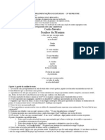 Atividade de Complementação de Estudos 6ºano Artigo Numeal Adverbio Poesia