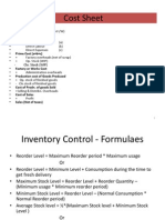 Cost Sheet: Prime Cost (A+b+c)