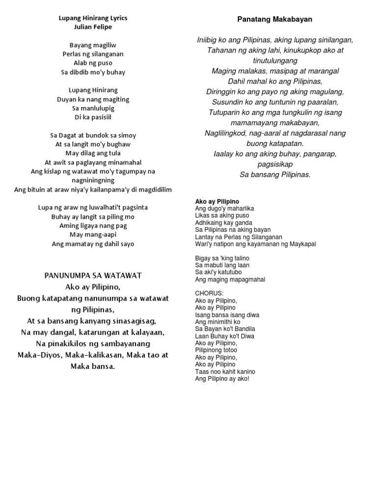 filipino makabayan songs