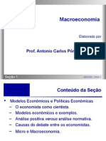 Macroeconomia - Secao 01 - Modelos Econômicos e Políticas Econômicas