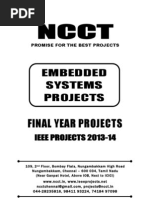 Download 2013 IEEE Embedded System Project Titles NCCT IEEE 2013-14 Project List by ncctstudentproject SN157041828 doc pdf