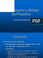 ADMINISTRACION de PROYECTOS - Administracion y Manejo de Proyectos - Principios Basicos