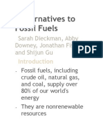 Alternatives To Fossil Fuels: Sarah Dieckman, Abby Downey, Jonathan Fisher, and Shijun Gu