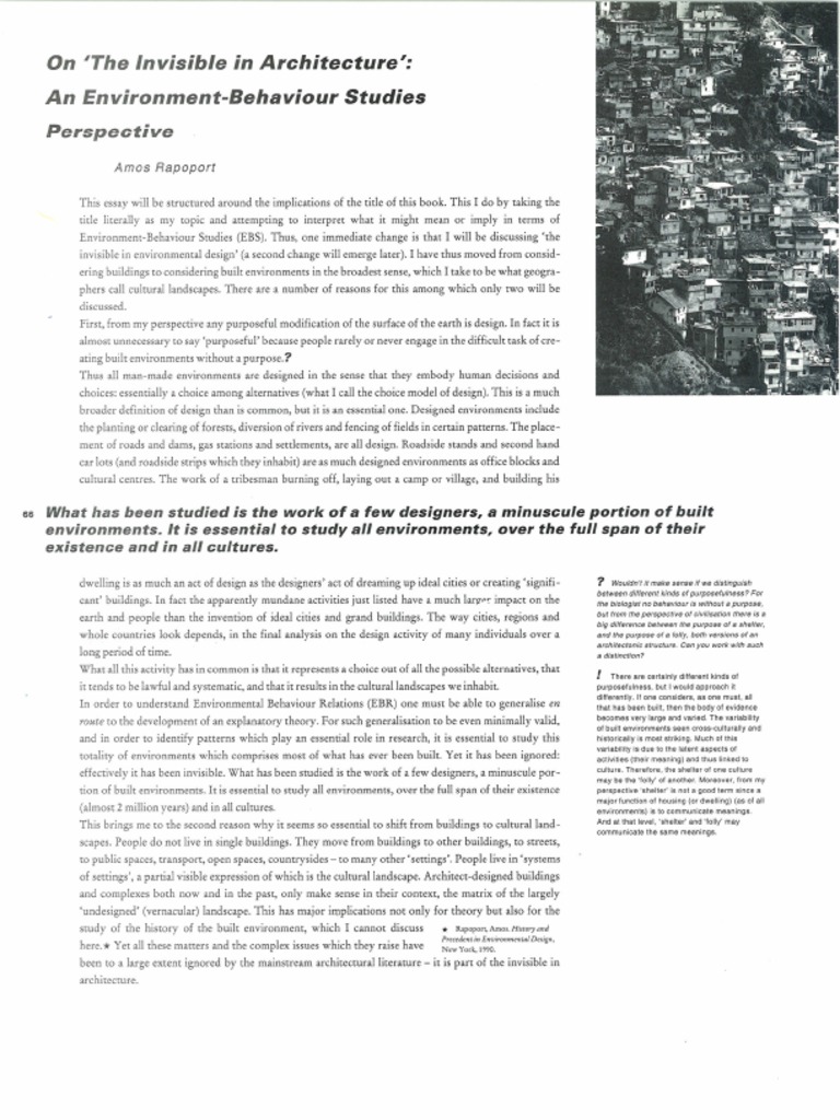 The Invisible in Environmental Design | PDF | Perception | Concept