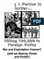 (Anarchist Poster) Killing One Person is Murder, Killing 100,000 is Foreign Policy