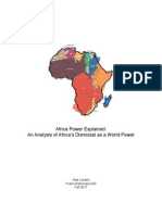Africa Power Explained:
An Analysis of Africa’s Dismissal as a World Power