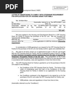 Compliance of Citizenship Requirement For Application of CPF Grant 